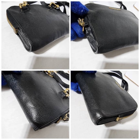 Authentic BURBERRY Grain Calfskin Small Crossbody Bag Black - Picture 14 of 15